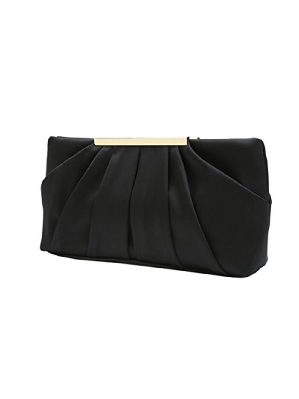 Clutch Evening Bag Elegant Pleated Satin Formal Handbag Simple